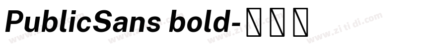 PublicSans bold字体转换